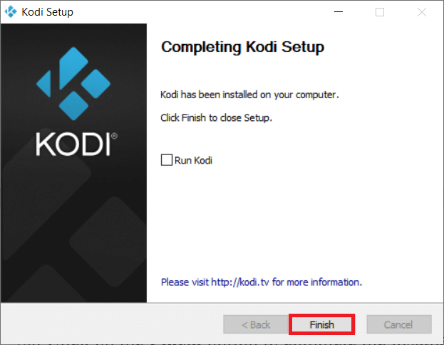 Click on the Finish option to complete the installation process. How to optimize Kodi