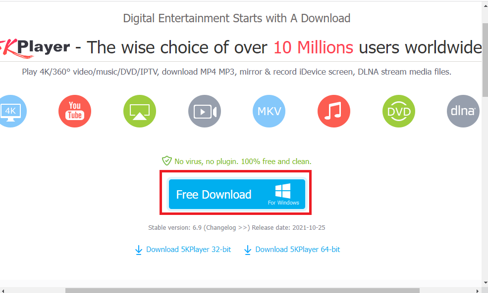 Click on the Free Download button 
