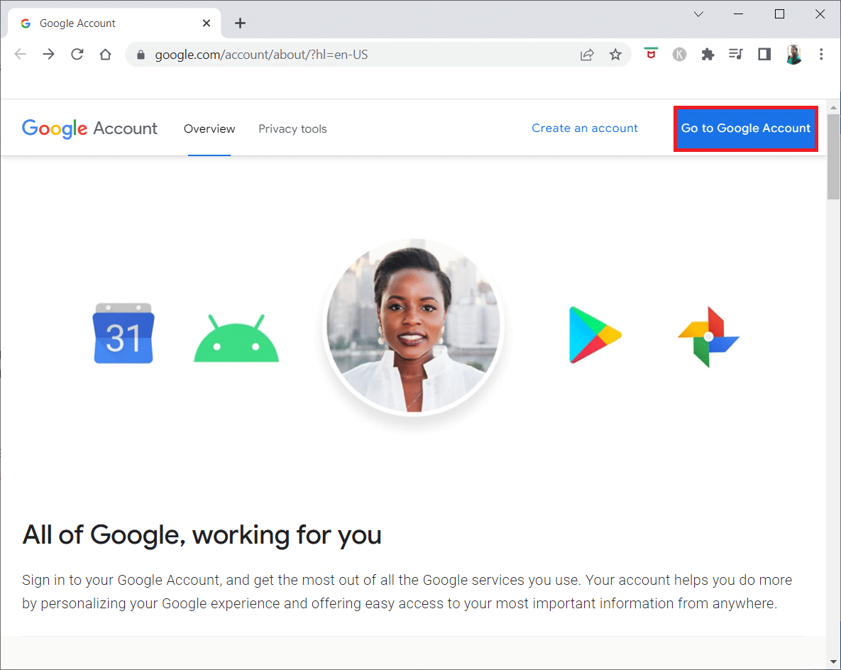 Click on the Go to Google Account button. How to Change My Google picture to Animated GIF