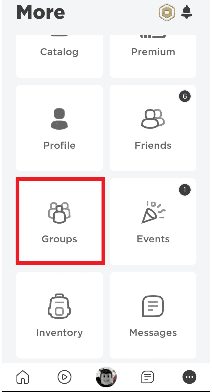 click on the Group option. How to Give Robux to Friends