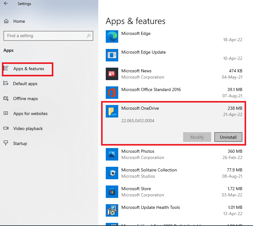 click on the Microsoft OneDrive app. Fix Onedrive Error 0x8007016a in Windows 10