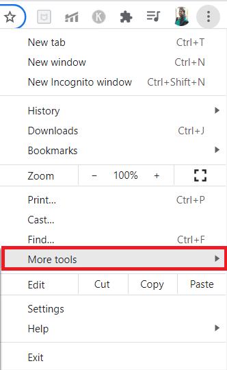 click on the More tools option. How to Change Chrome as Default Browser