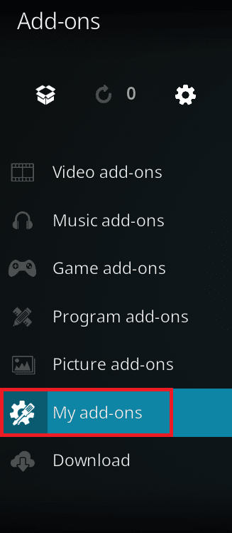 Click on the My add ons tab. Fix Kodi Ares Wizard Not Working