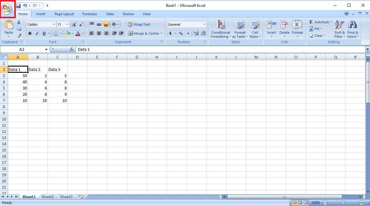 Click on the Office Button at the window's top-right corner. How to Fix Move Excel Column Error