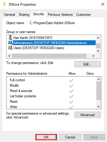 Click on the OK button on all other windows