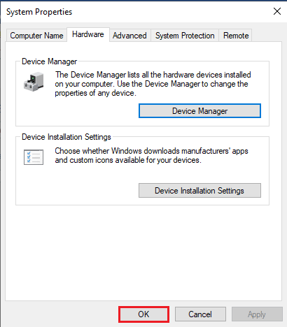 Click on the OK button on the System Properties window. Fix Not Currently Using Display Attached to NVIDIA GPU Desktop Issue