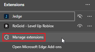 Click on the puzzle icon and click on Manage extensions. Fix Unable to save changes on FB Issue