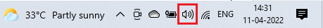 Click on the Speakers icon. Fix This Device is Being Used by Another Application Sound Error