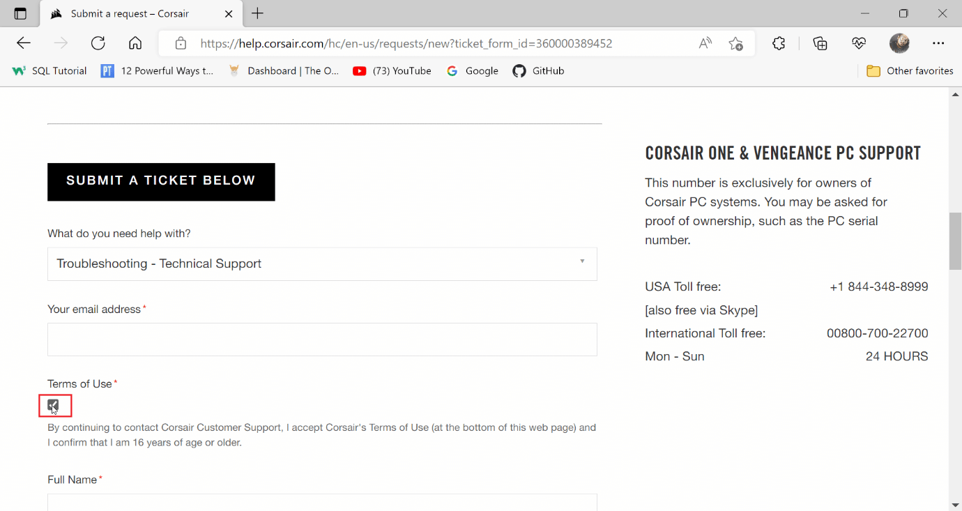 click on the tickbox to accept terms and conditions. Fix Corsair Scimitar Side Buttons Not Working