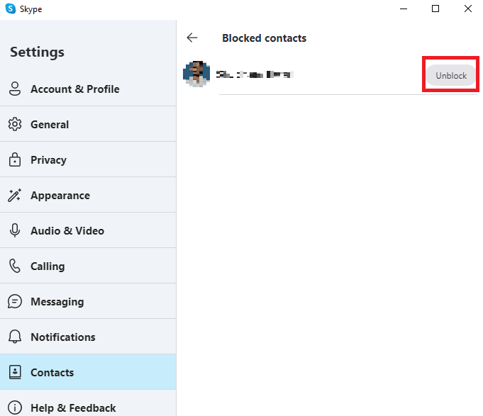 Click on the Unblock button. Fix Skype Does Not Ring on Incoming Calls