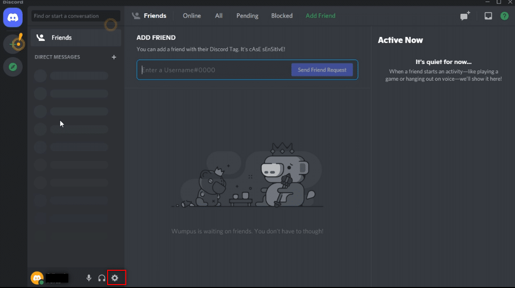 Click on the User Settings option. How to Screen Share Netflix on Discord Without Black Screen