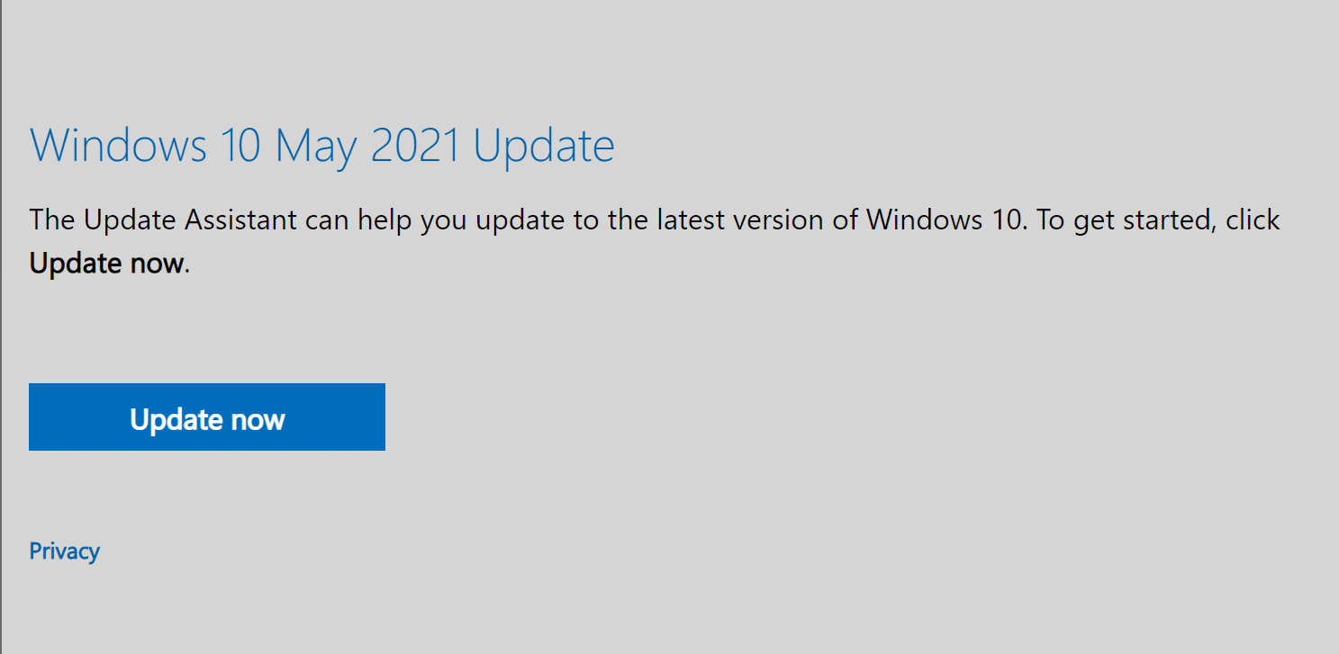 Click on Update Now to download the Update assistant | Fix Windows 10 Won't Update