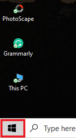 Click on Windows icon
