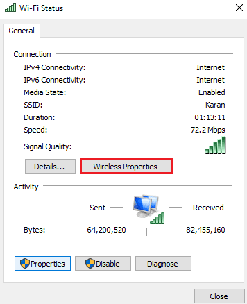Click on Wireless Properties. Fix Computer Stuck on Lets Connect You to a Network