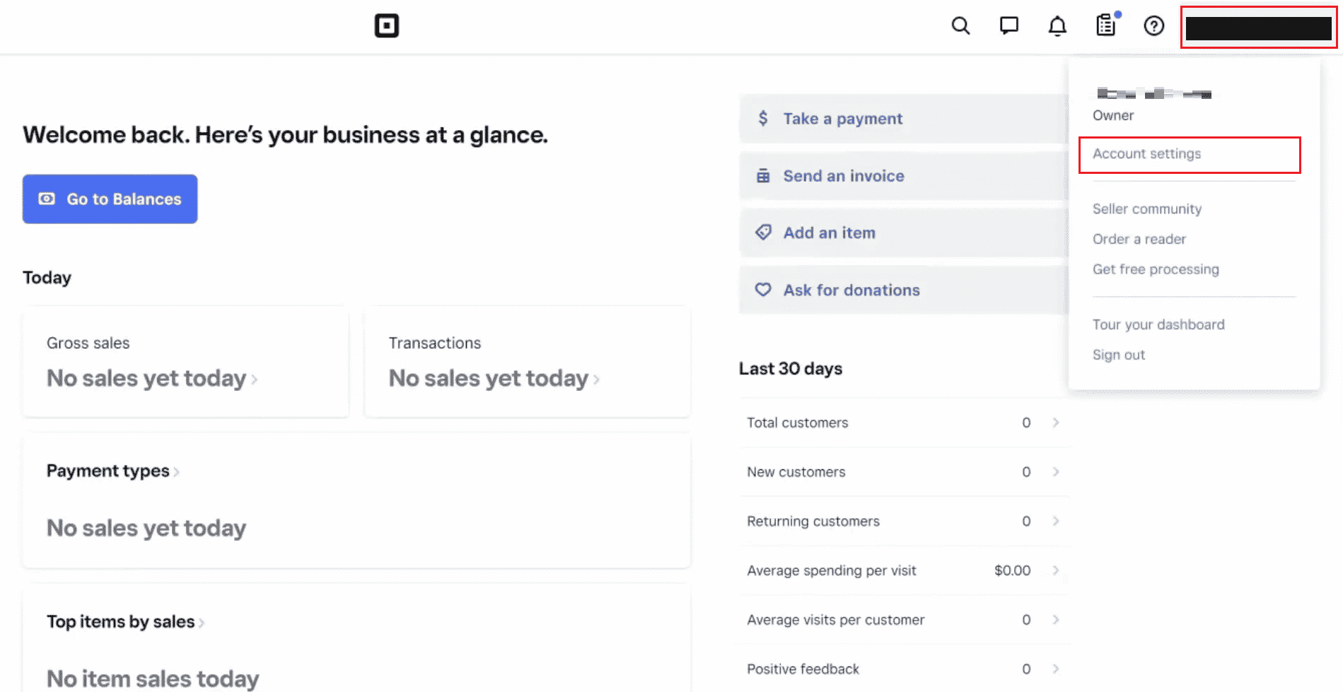 click on your business name - Account settings from the top right corner | can Square legally hold your money