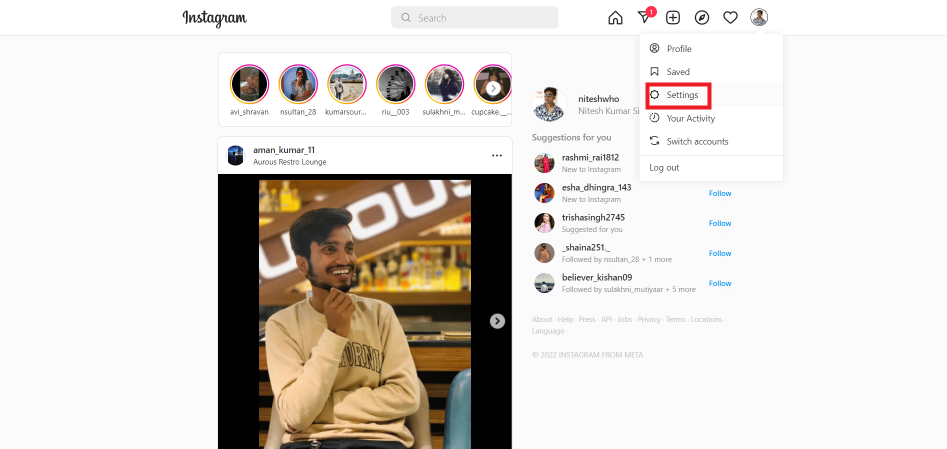  Click on your profile picture and then select Settings. | reactivate my Instagram account before 7 days