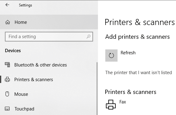 click on ‘The printer that I want isn’t listed’