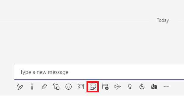 Click Sticker icon to insert stickers in the chat.