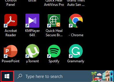 Kliknite na ikonu Windows