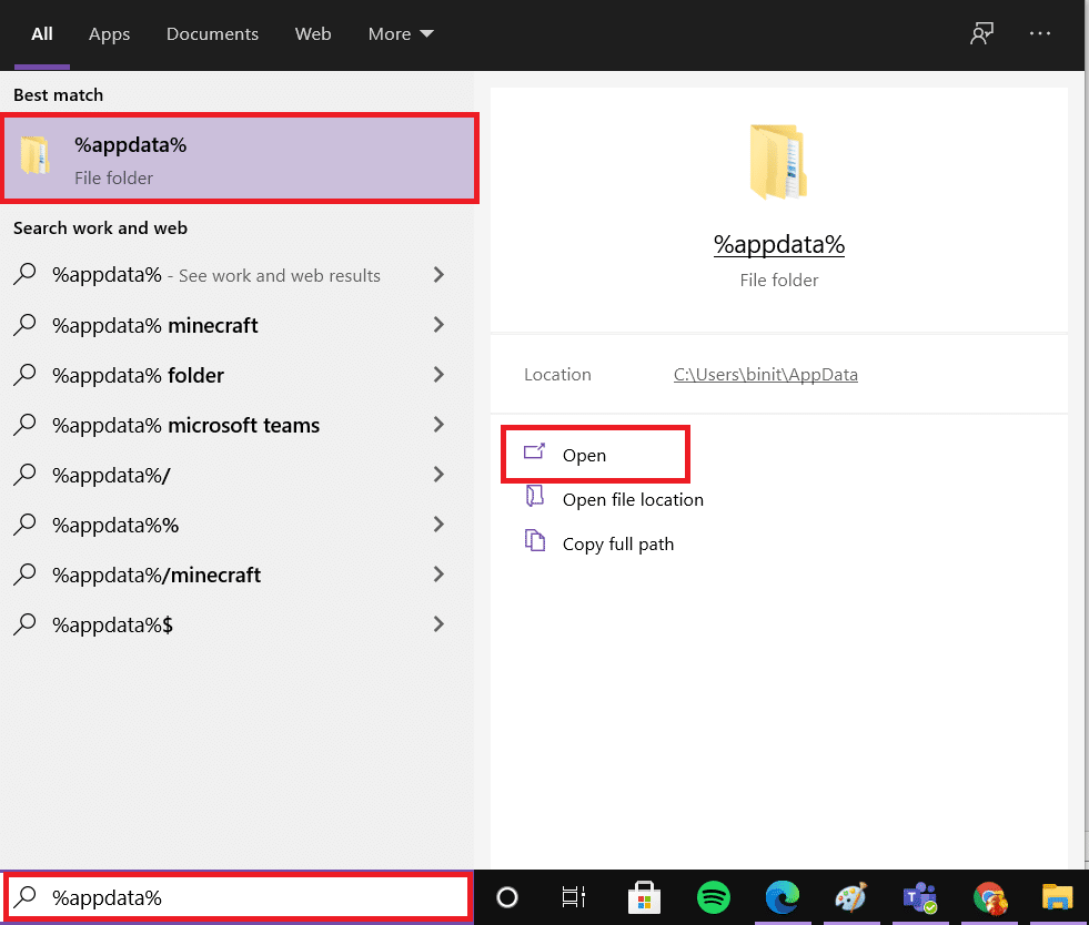 Click the Windows Search box and type appdata and click Open. How to Fix Apex Legends Unable to Connect