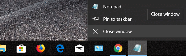 Close all the programs one by one on taskbar