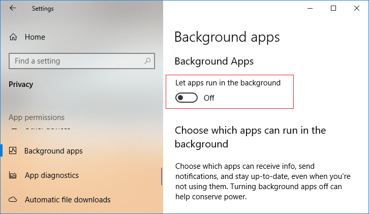 Close Background Apps 