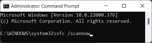 Command prompt running SFC scan. How to Fix Invalid Access to Memory Location Error in Valorant
