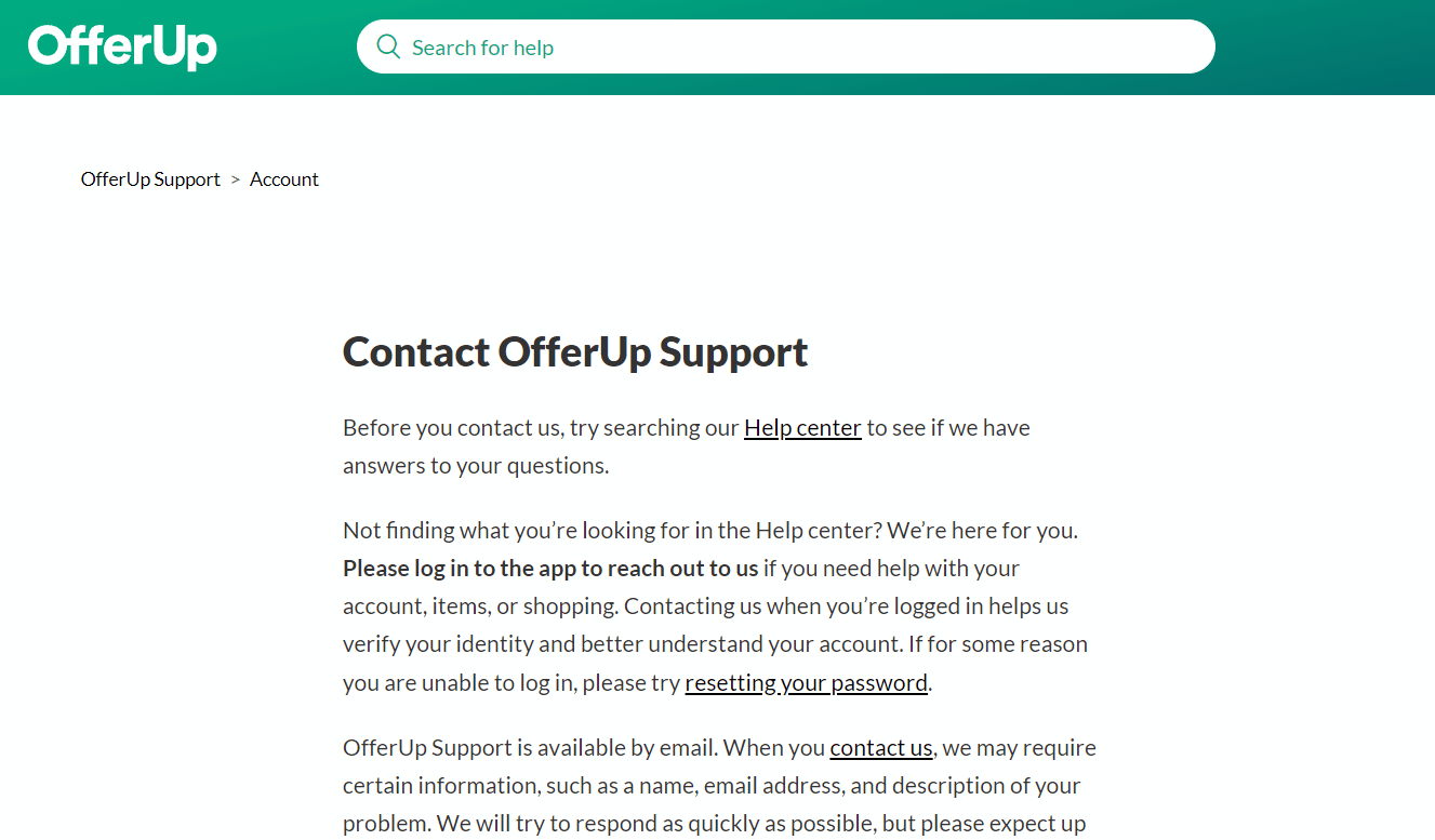 contact OfferUp Support | How to Delete OfferUp Account
