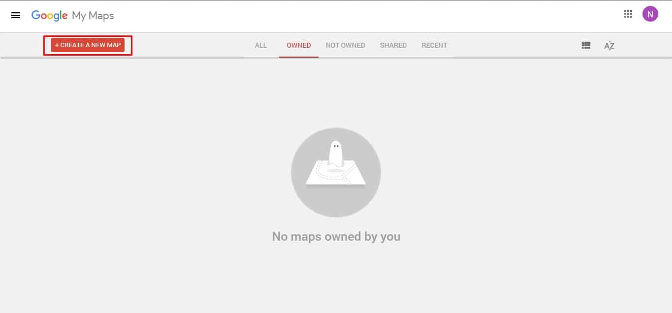 CREATE A NEW MAP Button. How to Remove Labels from Google Maps Map View