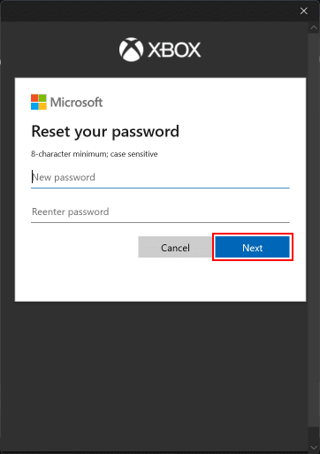 Create a New Password and click on the Next button.