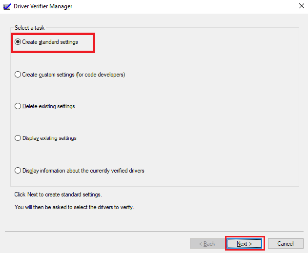 Create standard settings. Fix System Service Exception on Windows 10 or 11