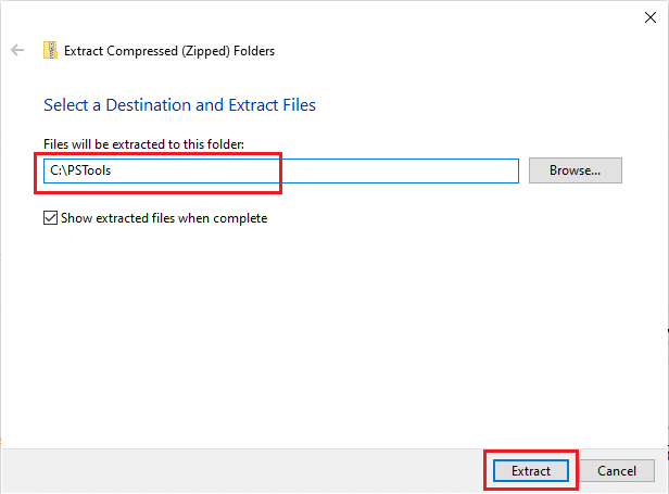 Determine the location and click Extract. How to Fix File System Error 2147219196