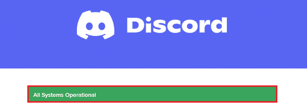 Discord server status all systems operational