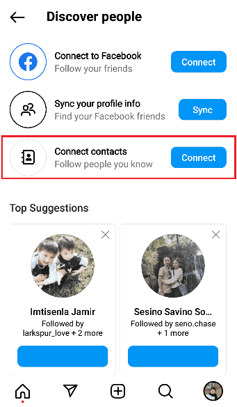 Discover people Action: Connect to Facebook Sync your profile info Connect contacts