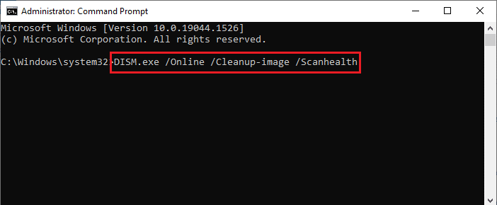 dism.exe online cleanup image scanhealth command. Fix Windows System Components Must be Repaired Issue