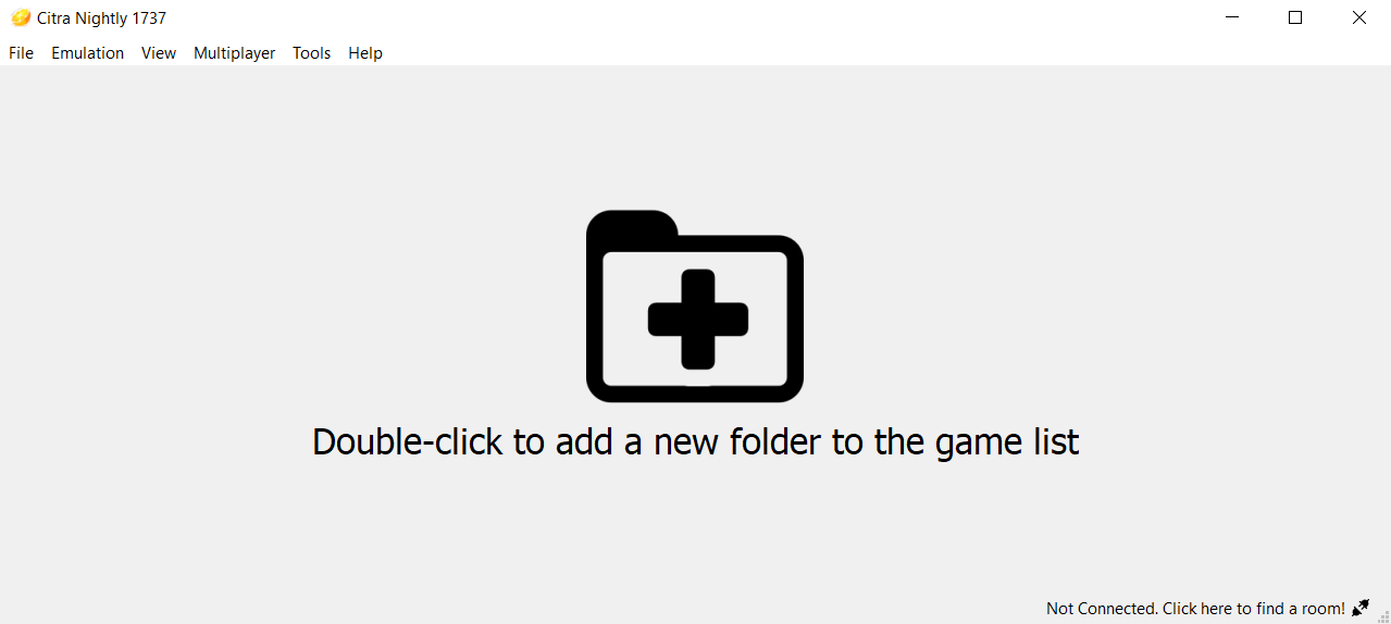 Double-click as said on the screen to add games. How to Play 3DS Games on PC
