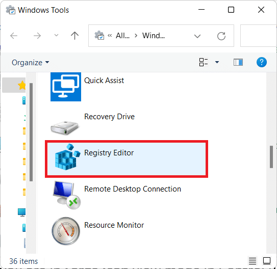 double click on Registry Editor Windows 11 to open regedit