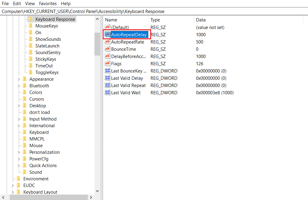 double click on autorepeatdelay string in Registry Editor. Fix Mechanical Keyboard Double Typing