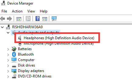 double click on headphones high defination audio device. Fix my Headphone Jack is Not Working in Windows 10