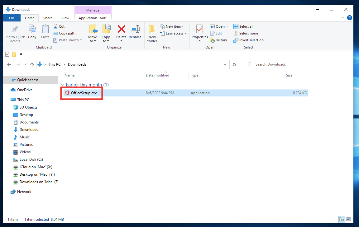 double click on office installer file. Fix PowerPoint Not Saving File Error