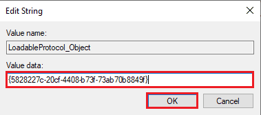 Double click on the LoadableProtocol_Object entry and type the value of the CitrixBackupRdpTcpLoadableProtocol Object entry in the Value Data bar