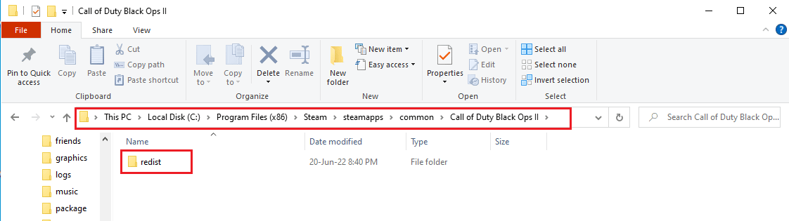 Double click on the redist folder on the location opened on the Windows Explorer