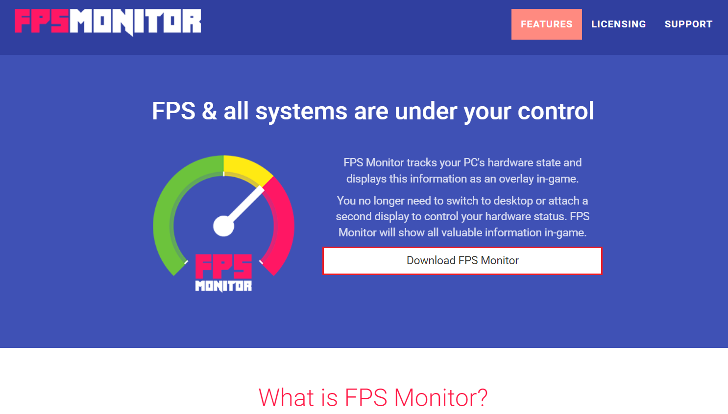 Atsisiųskite FPS Monitor iš oficialios svetainės. 5 geriausias FPS skaitiklis „Windows 10“.