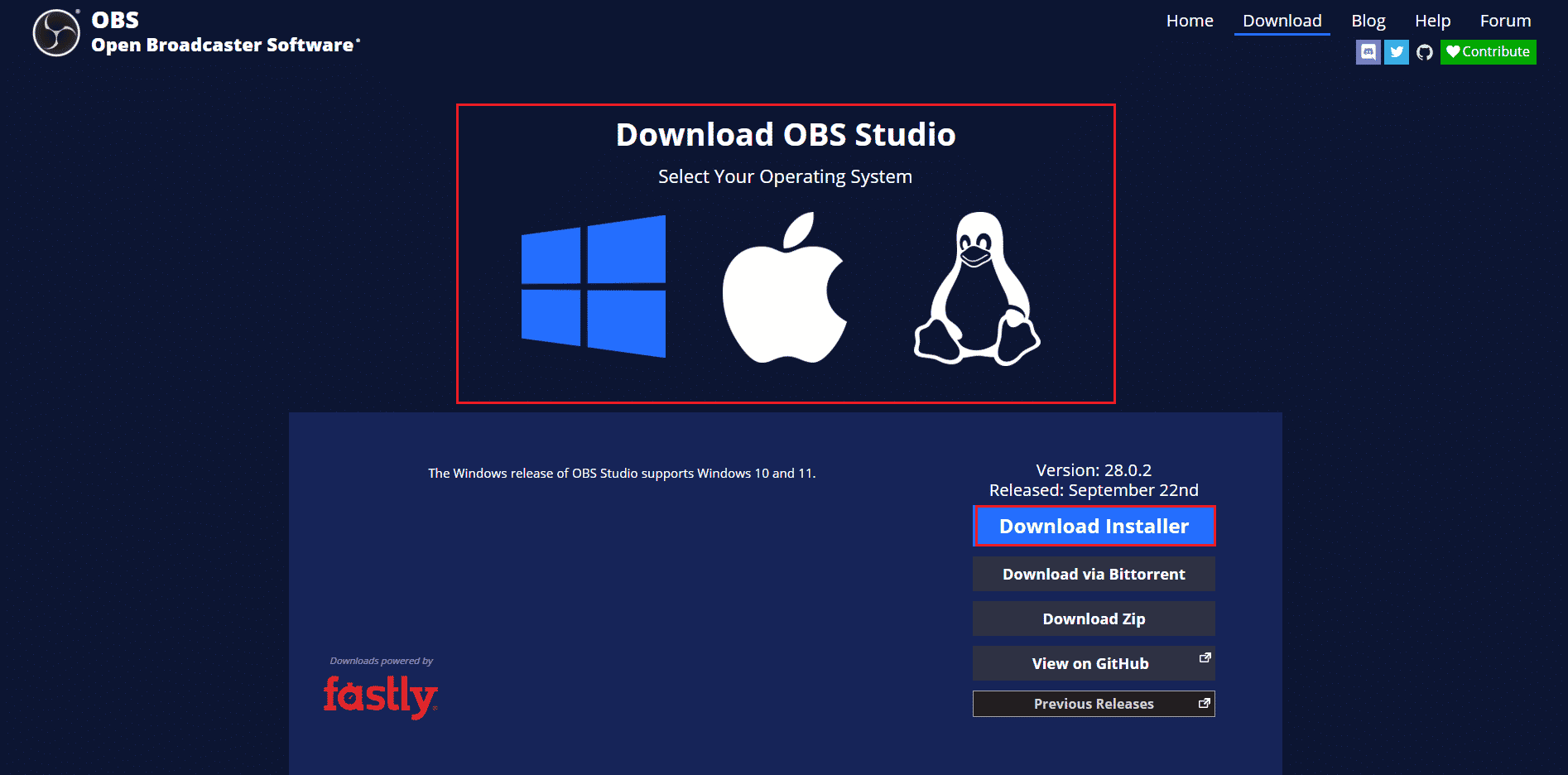 download OBS Studio