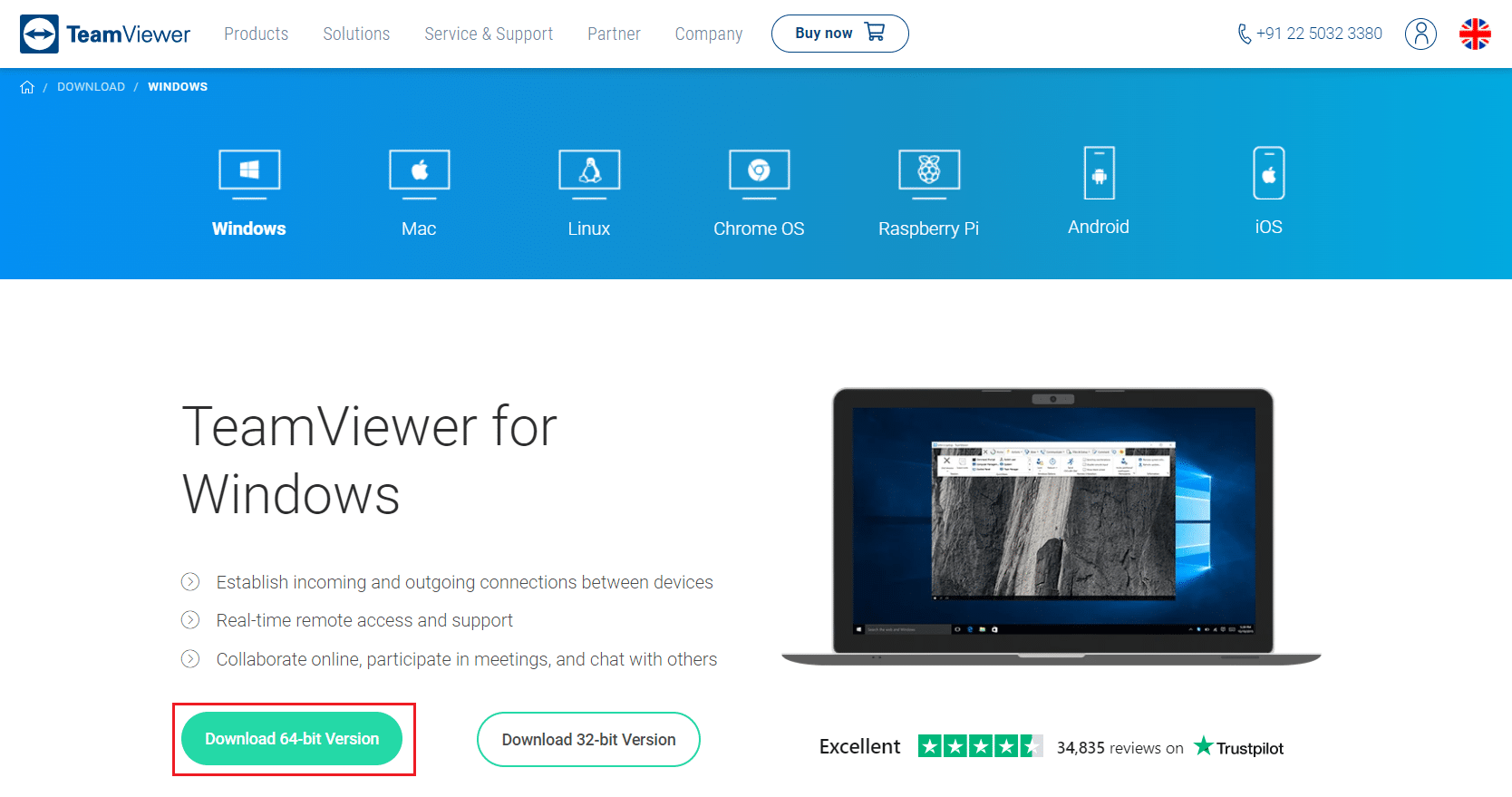 download TeamViewer software from official site. Fix commercial nodetected teamviewering Windows 10