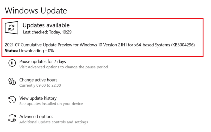 i-download at i-install ang windows update