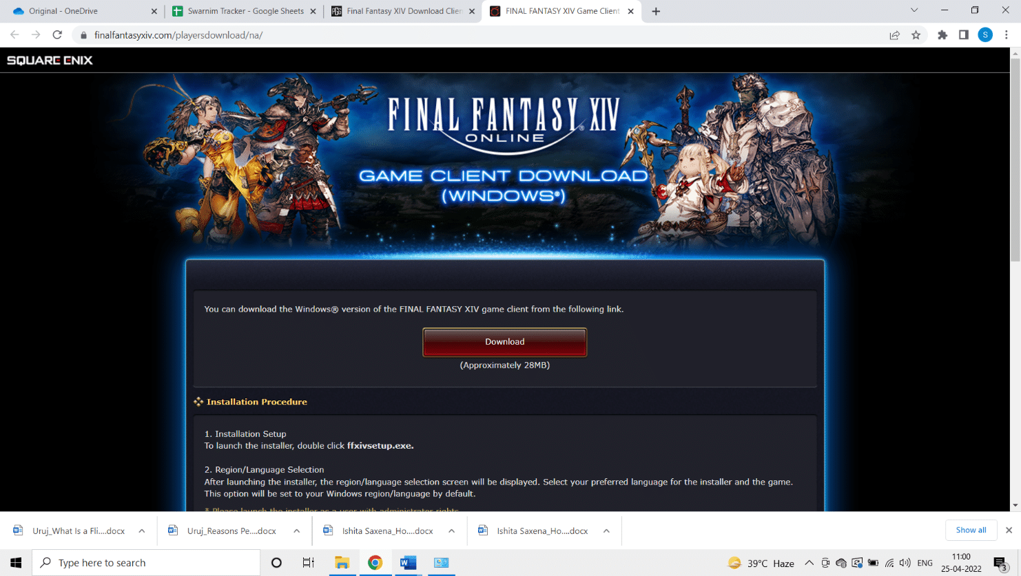 Download final fantasy X1V