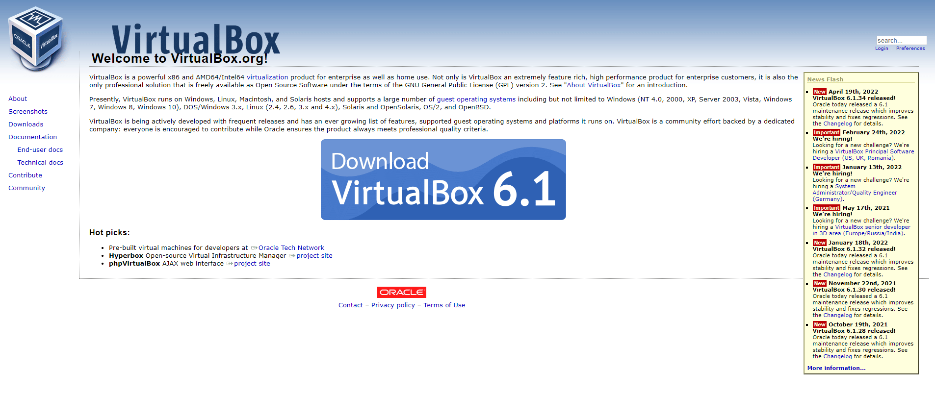 download oracle VirtualBox
