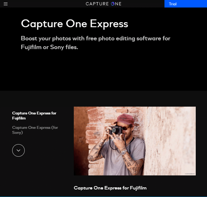 Download Page for Capture One Express | free photo editing software for pc