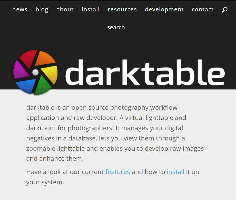 Download Page for DarkTable